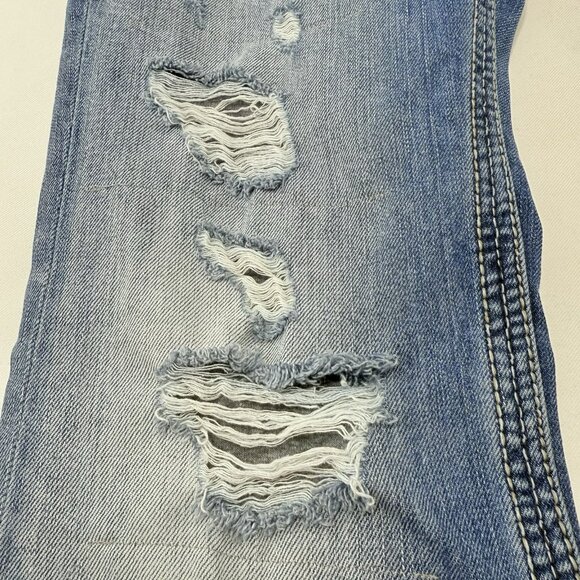 Bke Carter Straight Jeans Men Size 27S Distressed Torn Rough Faded Streetwear - Picture 8 of 12